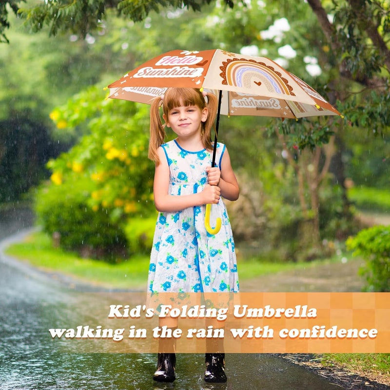 Decalsweet Kids Umbrella, Safety Windproof Umbrella with Easy-Grip Hook Handle for Toddler Girls and Boys - Image 2
